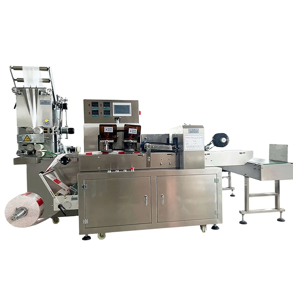 Automatic single piece wet tissure alcohol pad one piece dry towel wet wipes small making Machine