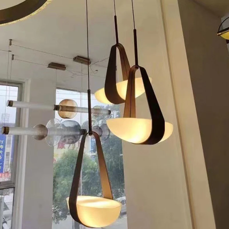 Nordic Style Modern Capsule Alabaster Lamp Indoor Decorative Kitchen Island Living Room Coffee Shop Luxury Pendant Lights