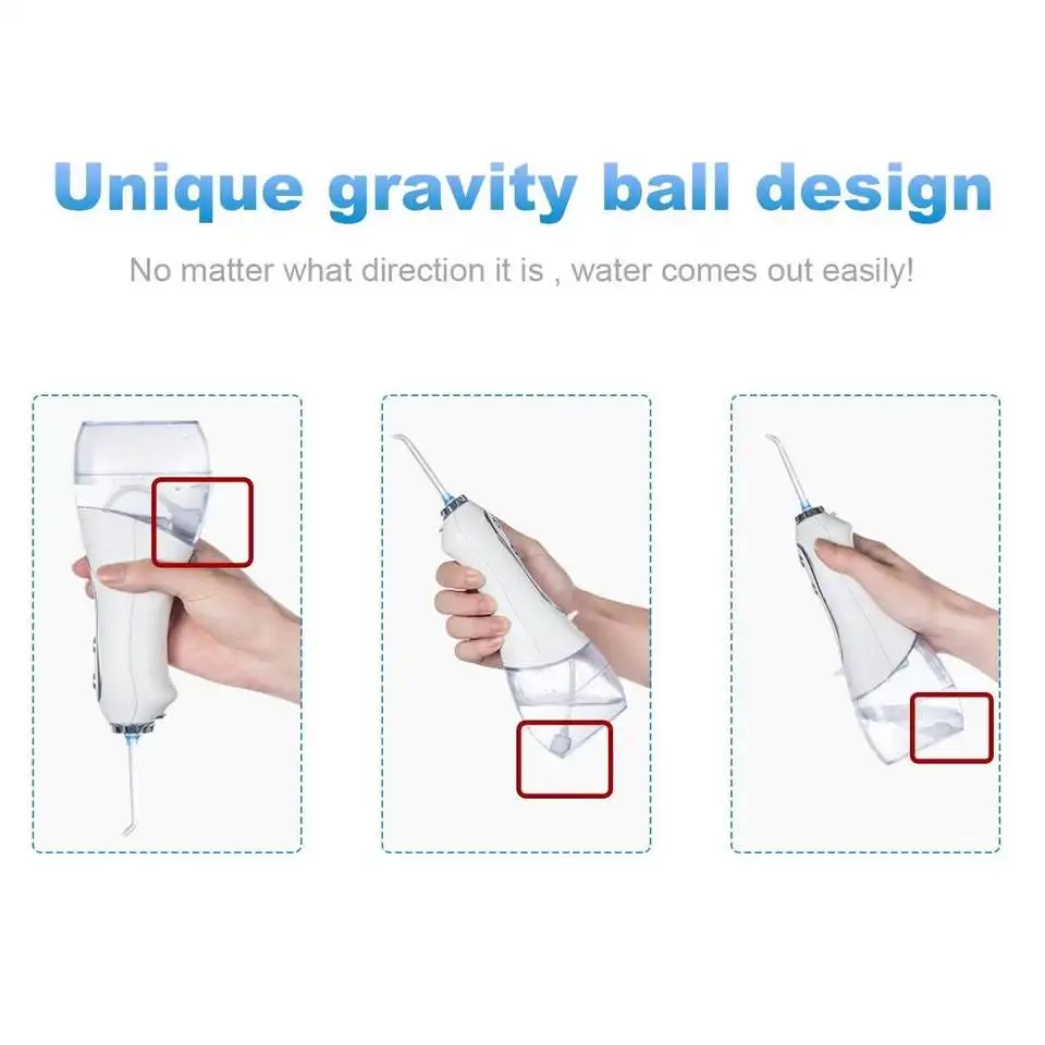 H2ofloss Upgraded Cordless Dental Teeth Irrigator, Portable water flosser, Rechargeable IPX7 Waterproof water irrigator device