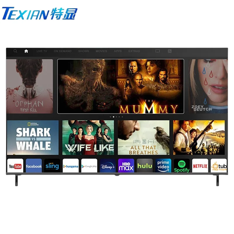 Высокое качество 50 дюймов плоский Бескаркасный экран телевизора Smart HD TV Android System