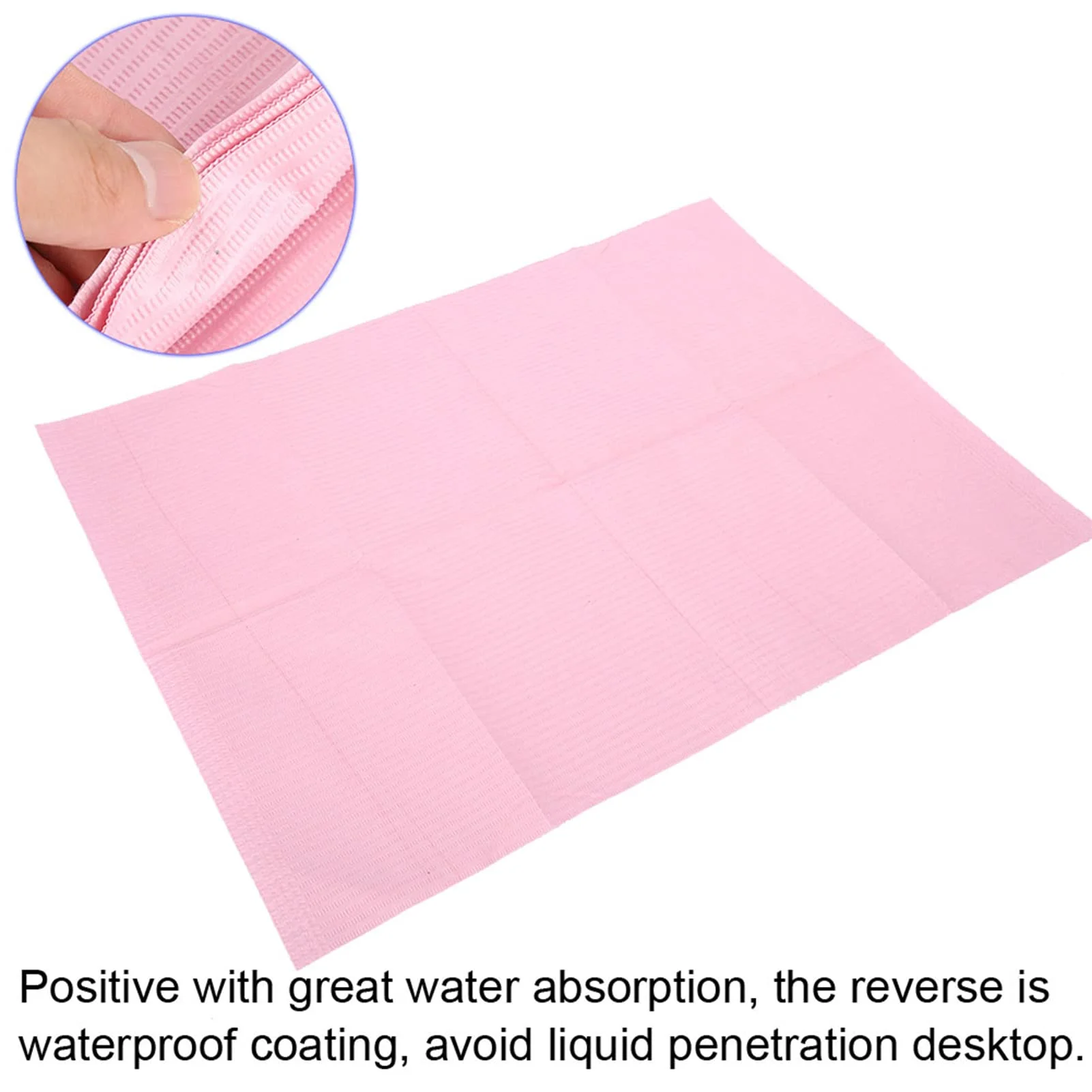 125pcs/Bag Disposable Foldable Clean Pad for Nail Care Polish & Art Table Waterproof Tablecloth Lint Paper for Beauty Salons