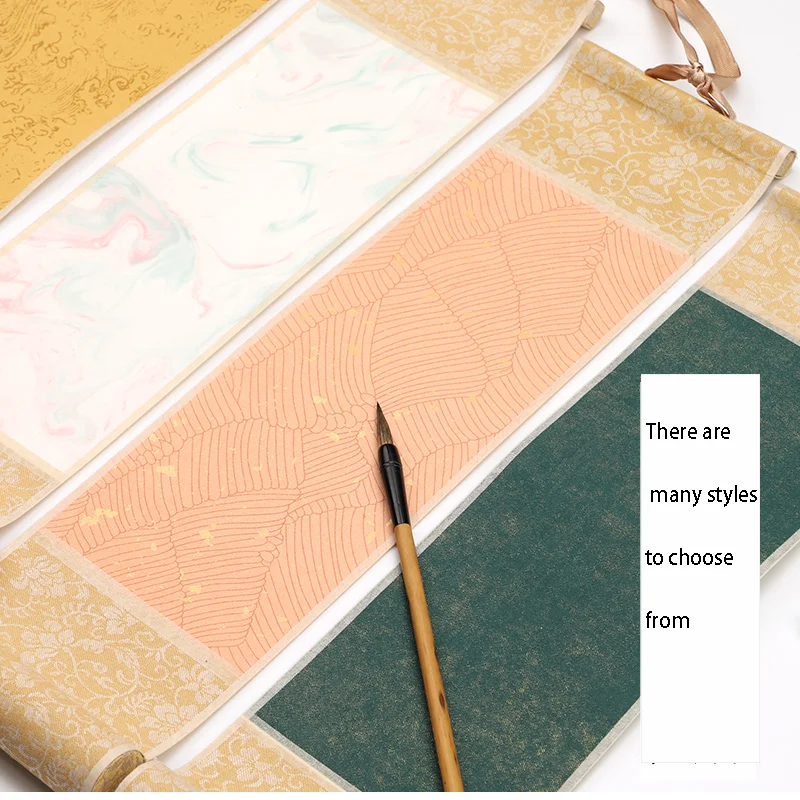 Rice paper Exquisite Mini Scroll Small Blank Creative Retro Handwritten Hanging Painting Calligraphy Creation Gift