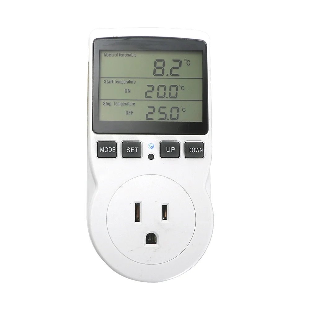Timer Socket Digital Thermostat 220V Temperature Controller Socket Outlet with Timer Switch Cooling Heating Socket