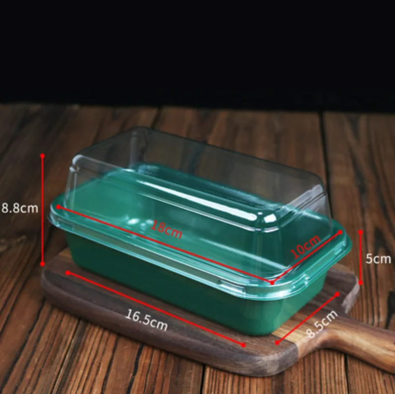 Chinese pastry box Peach potato chicken cake transparent plastic food box rectangle
