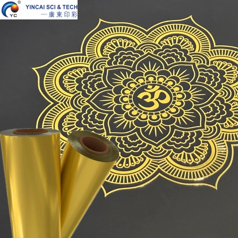 Low Temperature Cold Lamination Stamping Metallic Gold Foil For Business Card Printing 64cm*120m
