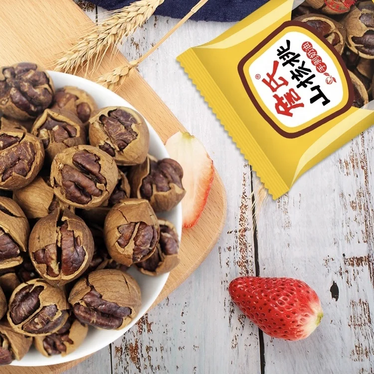 delicious healthy pecans OEM with shell carya cathayensis nuts organic snacks Chinese dried walnuts hickory
