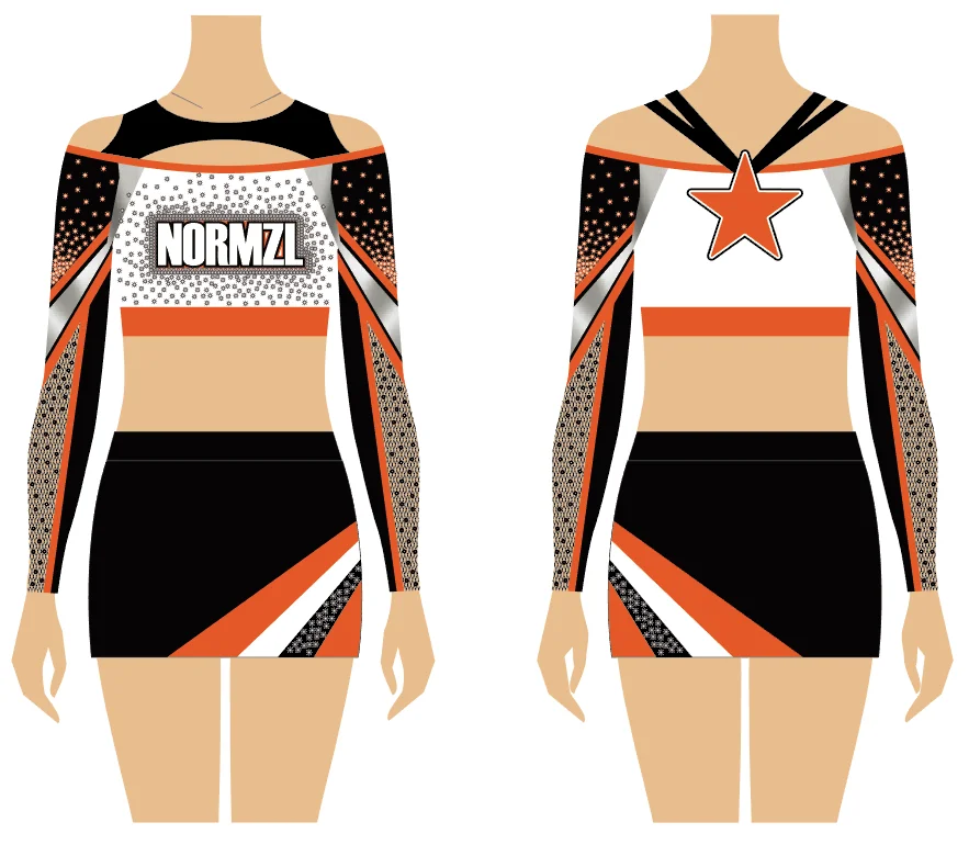 Wholesale girls sexy cheerleading uniform custom rhinestone cheer uniform women cheerleader outfits for dance team