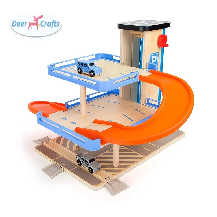 New top fashion baby wooden parking garage for sale DB04101