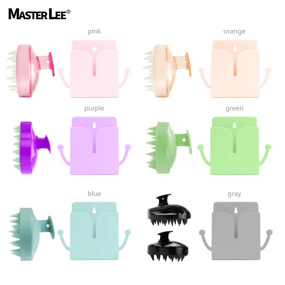 ABS material strong quality shampoo brush holder hang on the wall shower room tool  holster soap scalp brush plastic holder