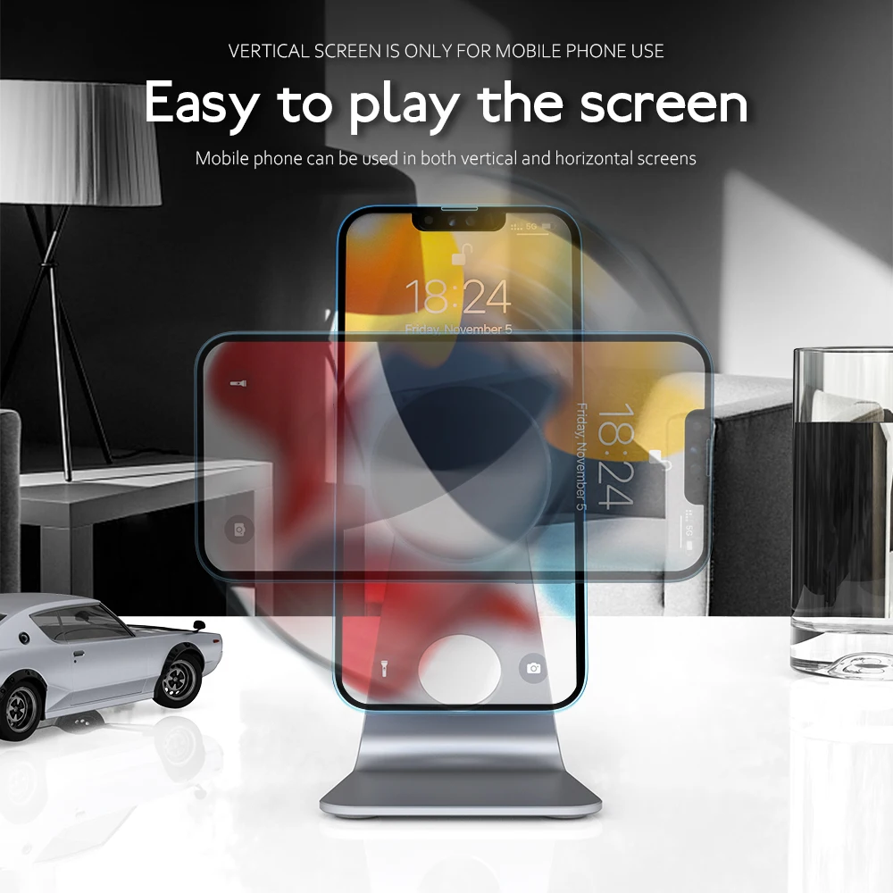 Aluminum Alloy Mobile Phone Tablet PC Desktop Holder Ajustable Magnetic Attraction Bracket Cell Phone Stand