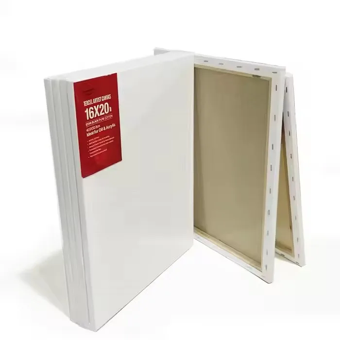 Tercel Wholesale White Blank Primed 100% Cotton 16x20 Inch Stretched Canvas,Canvas Paintings,Painting Canvas