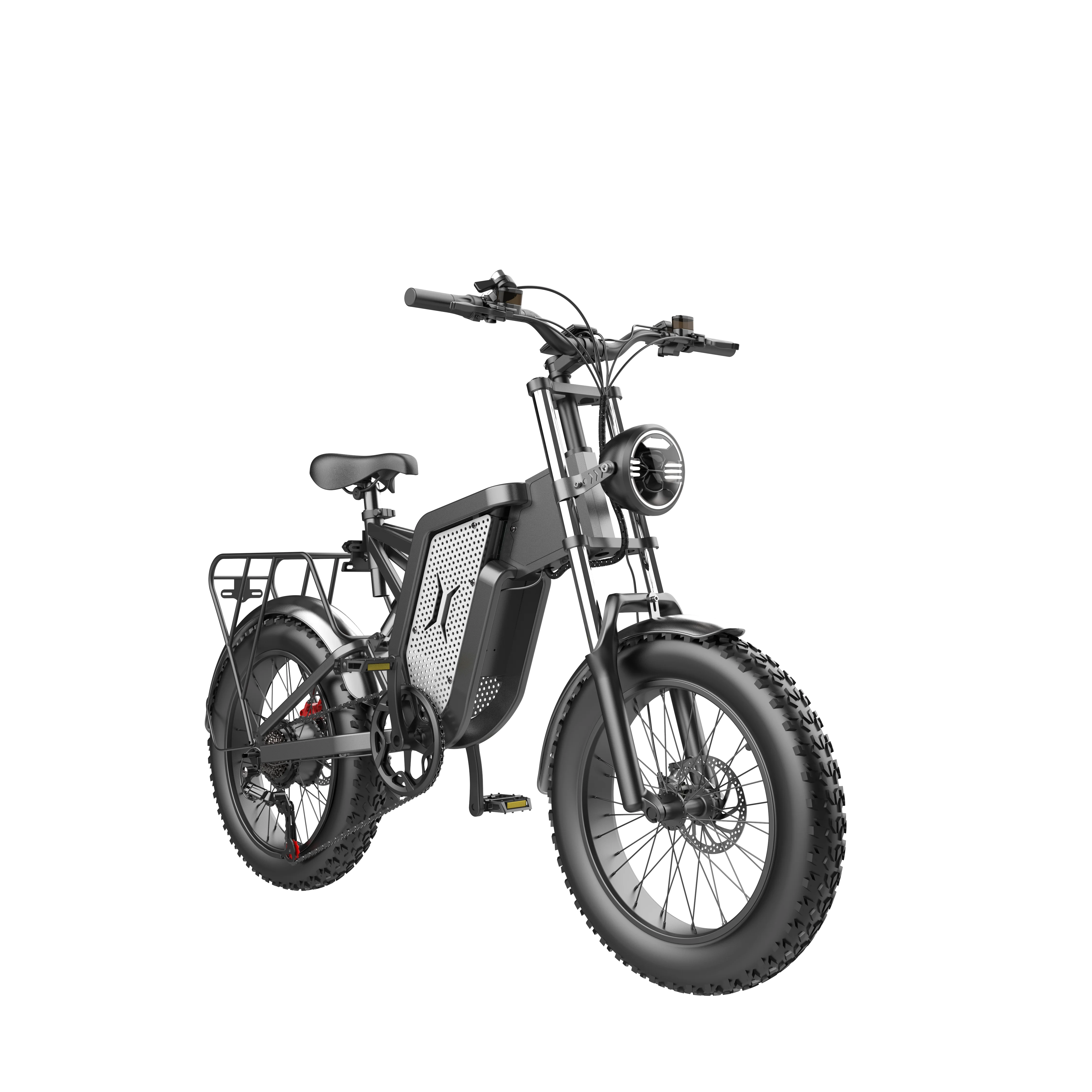 2022 Moto-style Seat Super 48v 2000wFat Tire Electric Cycle Ebike E Bike E Bicycle Electronic Bicycle Electric Bikes