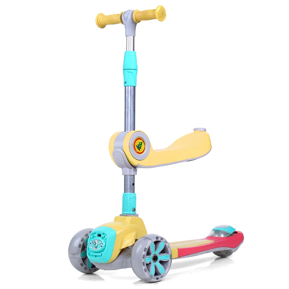 2022 Customized Cheap 3 Wheels Electric Folding Scooter Spray Bubble Kids Kick Toddler Foot Scooters For Scooter Christmas Gift