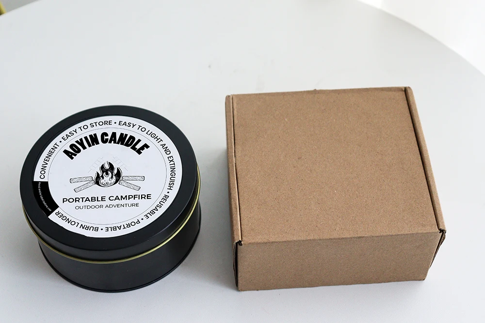 Smokeless barbecue stove portable home campfire candle natural soy wax fire pit candle