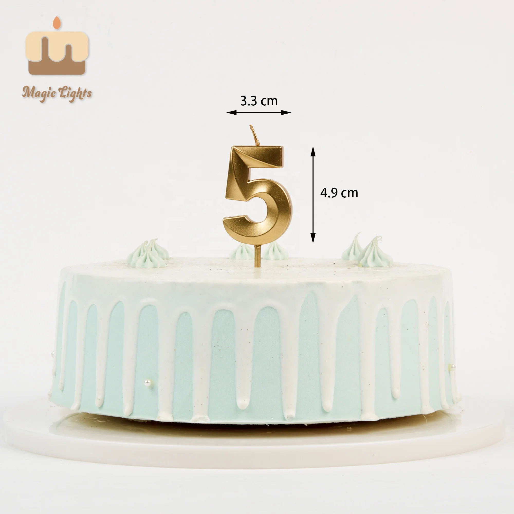 Chinese producing a thousand wishes birthday cake candles silver gold numbers