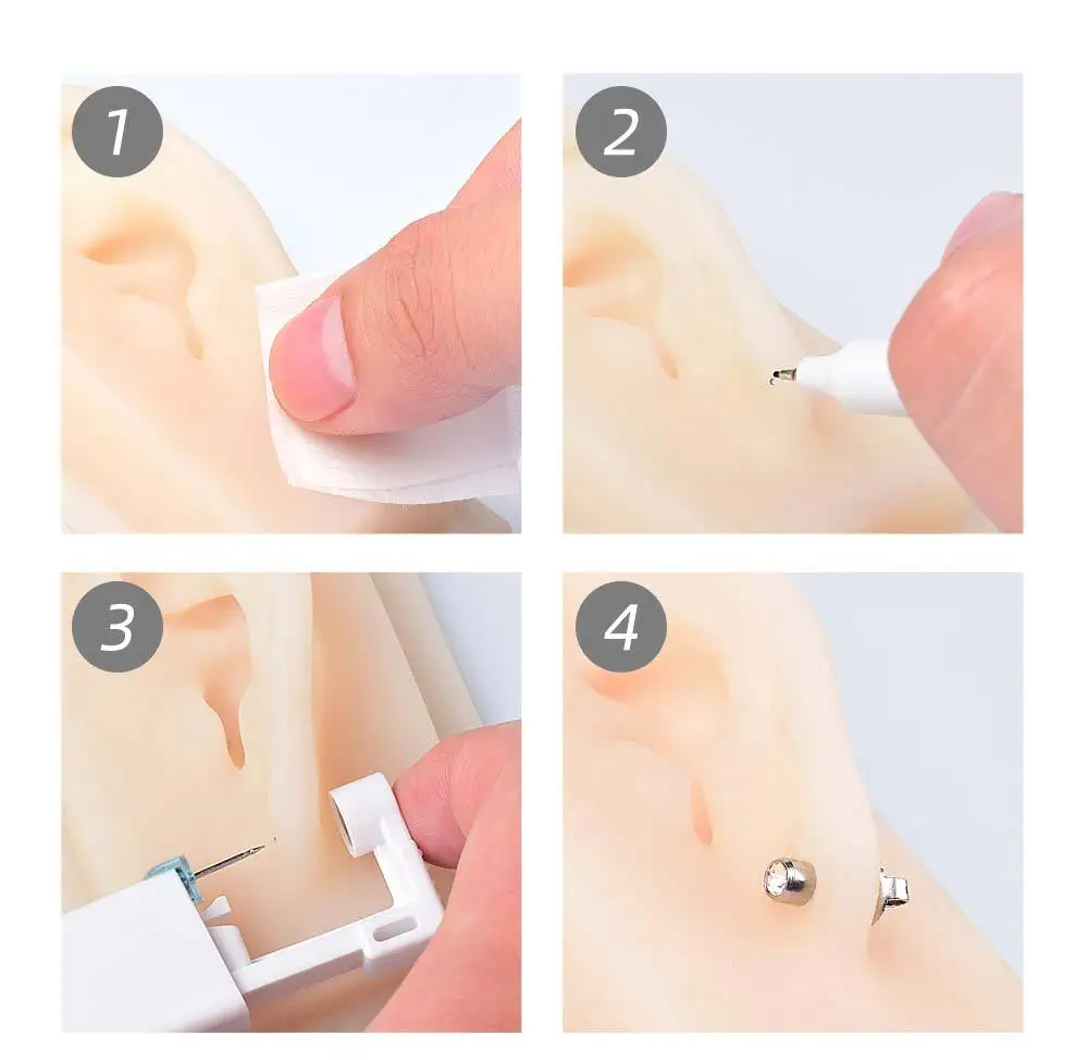 Hot Disposable Earrings Piercing Gun 1PC Packing Safe Ear Piercing Sterilized Makeup Tool