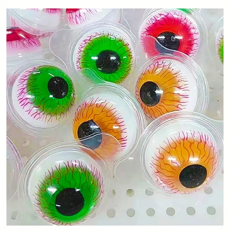 Famous on TikTok Fruity Flavor Eye Ball Gummy Candy Individually Wrapped Planet Gummi Bonbon