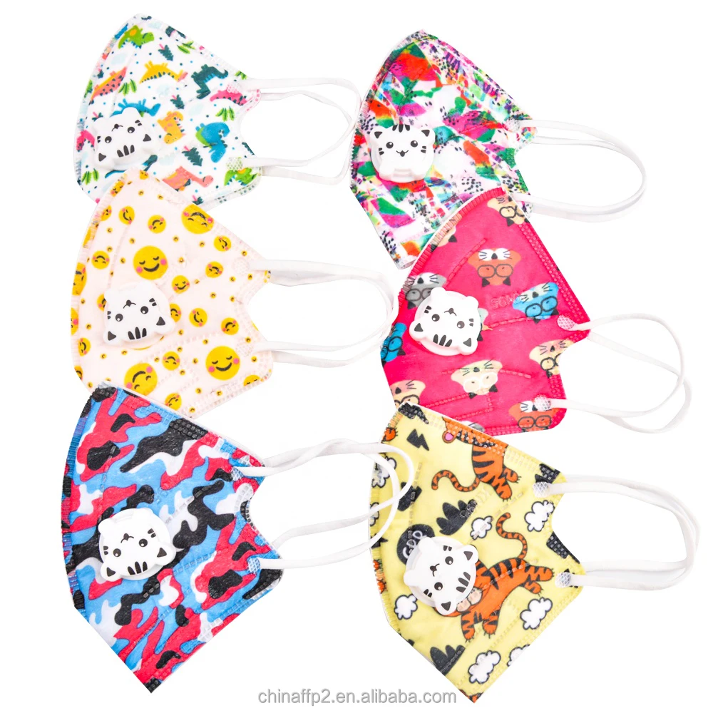 
Colorful Child Face Mask- With Filter Reusable Cotton Face Covering For Infant Kids Toddler Adjustable Mask Washable 