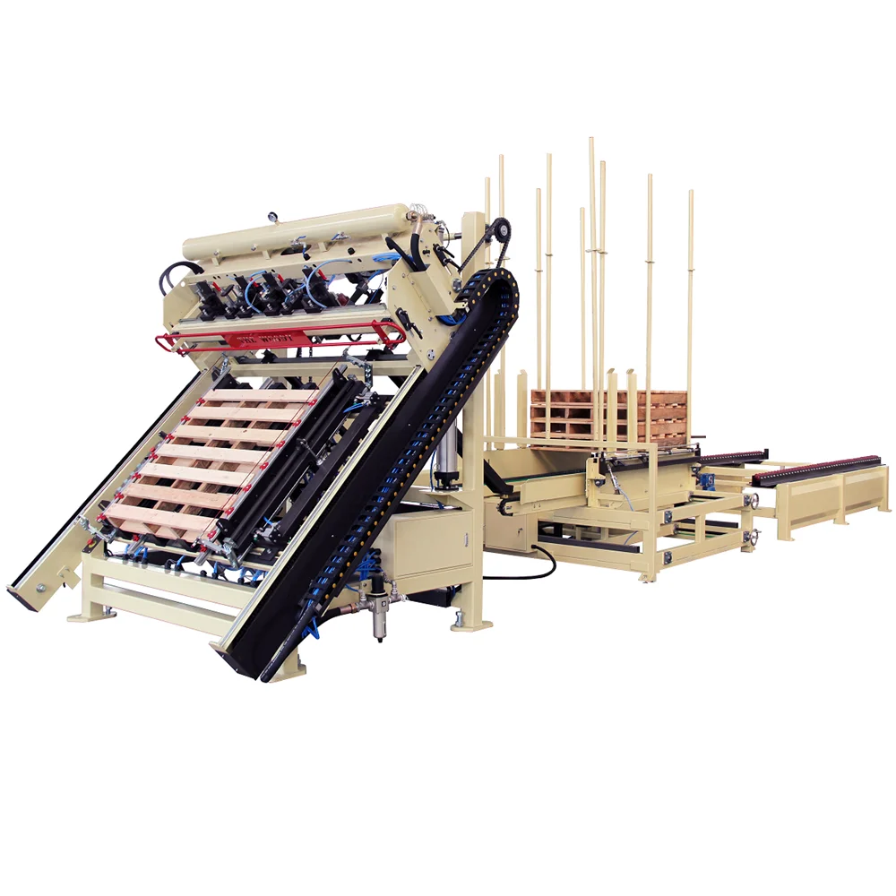 SF9025 Semi-auto vertical stringer wood pallet nailing machine