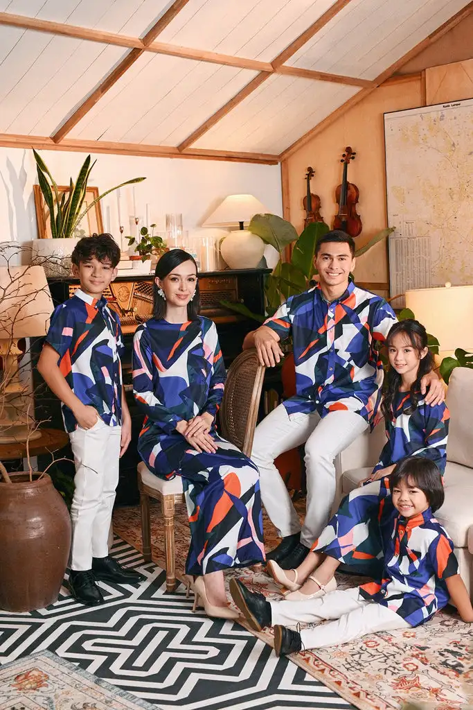 SIPO Muslimah Good Quality Kebaya Two Set Long Sleeve Front Buttons Popular Muslim Dress Islam Clothing Kids Peplum Kurung