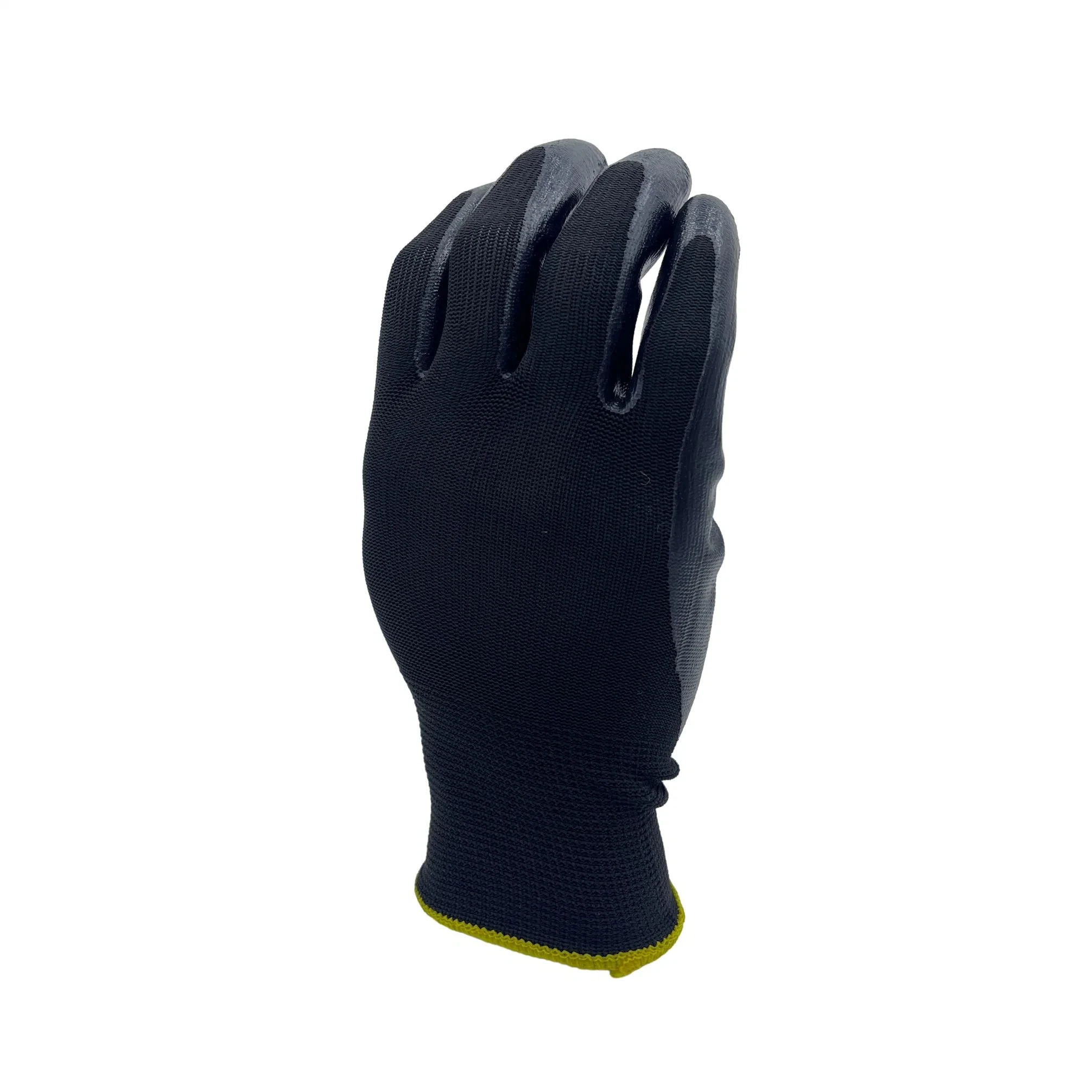 Manufacture factory price wholesale 13G nylon liner nitrile palm coated breathable general work gloves