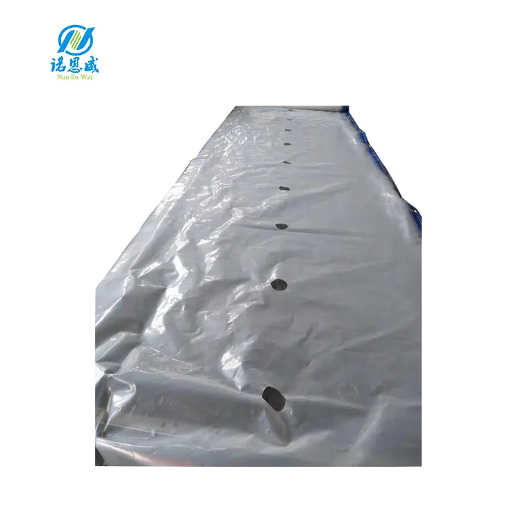 plastic film air duct hole perforated flexible hose PE film air duct with hook in both sides