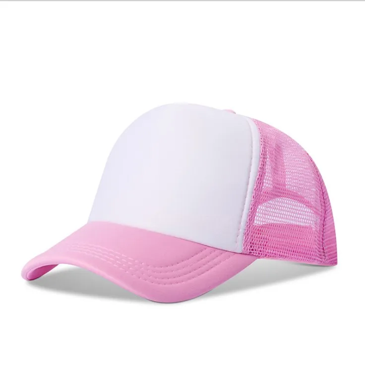 Xuancui manufacture Customized Logo 5 Panel Hat Dad Oem Plain Pink Mens Trucker Caps