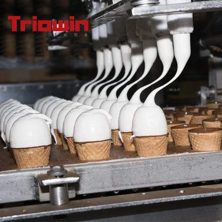 Industrial ice cream processing machine line