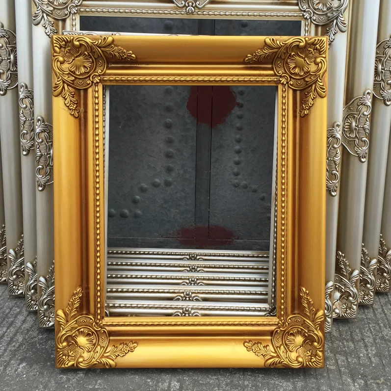 Custom luxury antique 8cm width solid wooden painting frame carved picture photo frames for home decor