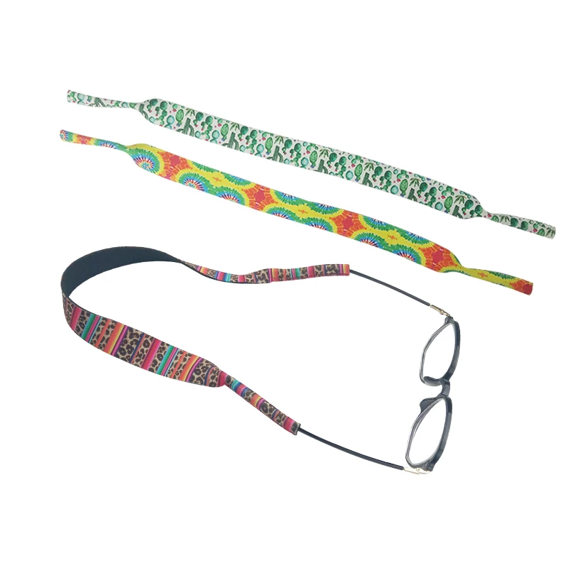 Luxury Sports Safety Adjustable Lanyards Custom Logo Sunglass Retainer Eyewear Neck Cord Strap Neoprene Floating Eyewear Holder