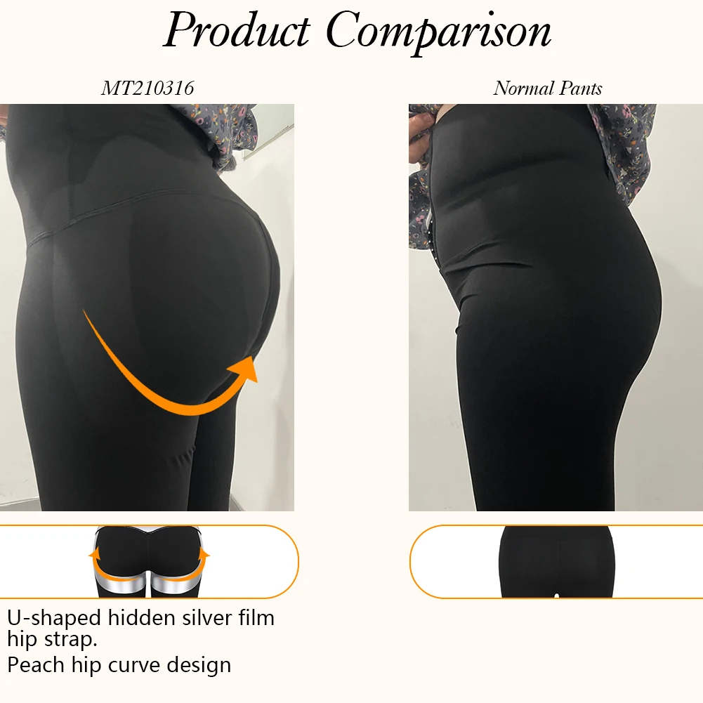 HEXIN High Compression Women Fat Burning Neoprene  Waist Trainer Leggings Sports Fitness Yoga Pants