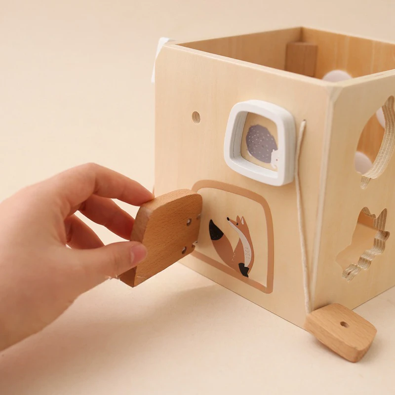 YT Cute Pattern wooden Colorful building blocks Large kids stacking blocks Basswood made rainbow blocks