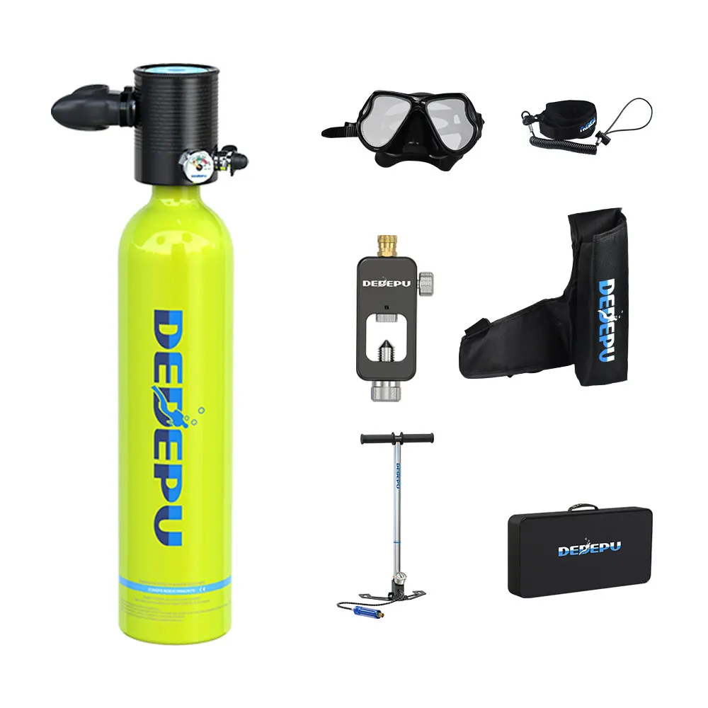 DEDEPU spare air oxygen tank dive mini scuba system easy breath diving equipment kit