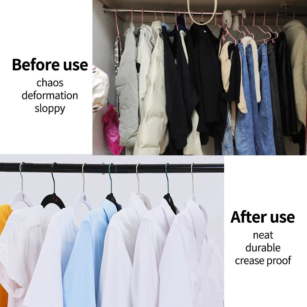 Hot sale 360 degree swivel coat hanger anti-slip hanger clothes short black  velvet hangers
