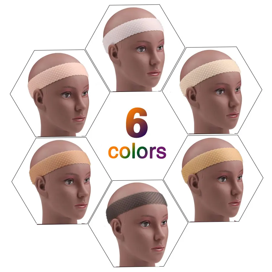 Non Slip Transparent Wig band Silicone Adjustable Elastic Band For Wigs Headband  Wig Secure Gripper