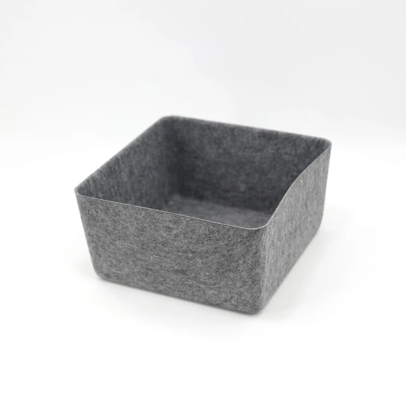 High Quality Custom Logo Color Portable Collapsible Laundry Firewood Basket Felt Storage for Sundries Home Bed Storage Baskets