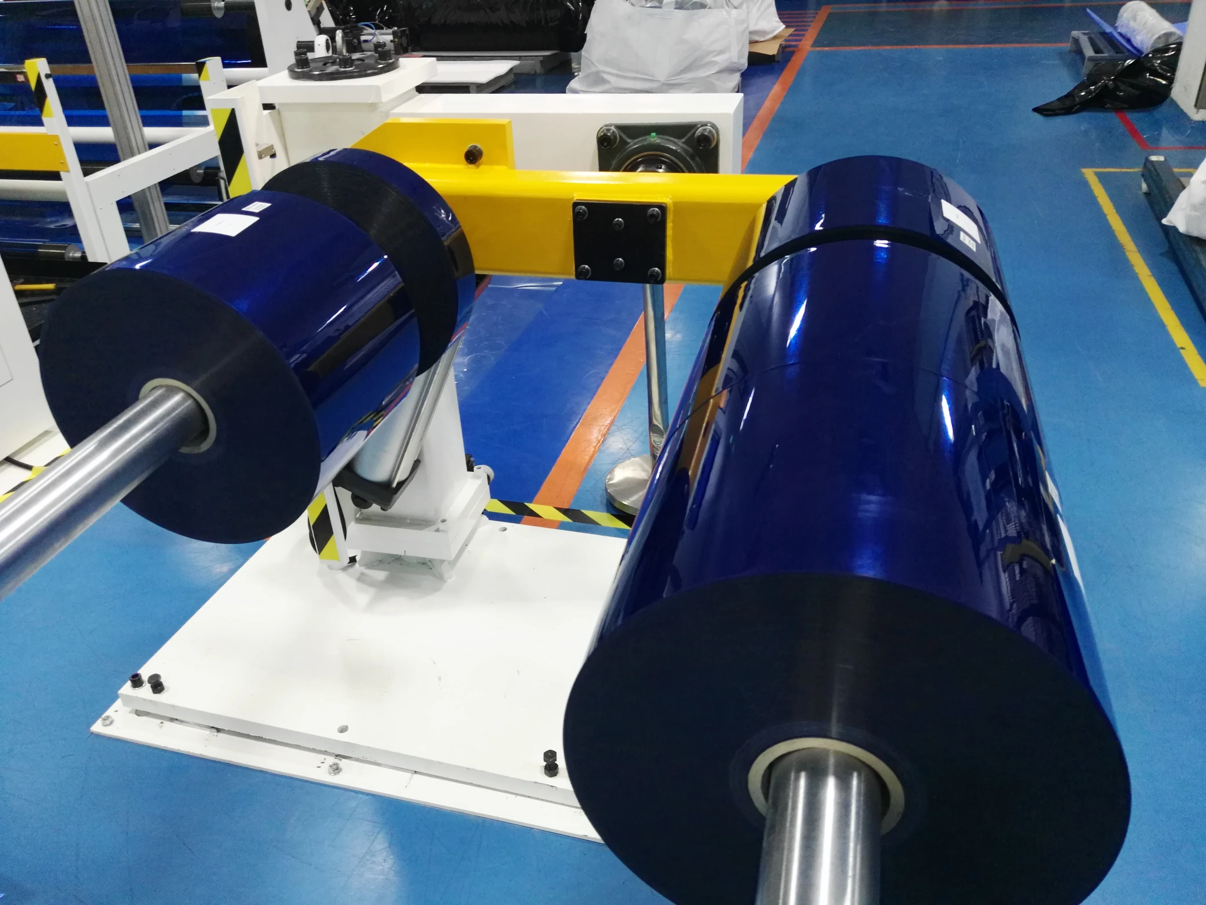 
PVC rigid sheet/PVC coated film/PVC lamination with PE film slitter machinery 