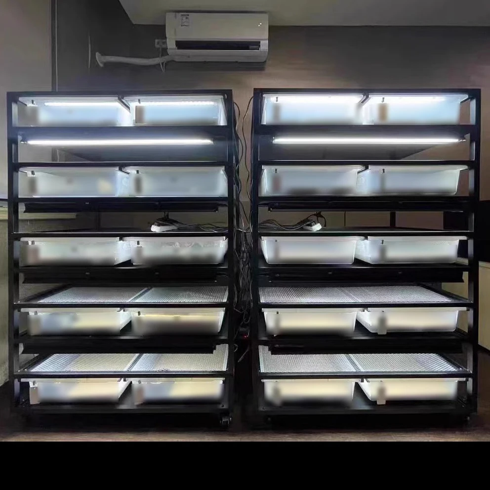 Reptile PVC Cage Terrarium with temperature control,80*45*16cm reptile vivarium cage for lizard python bearded dragon