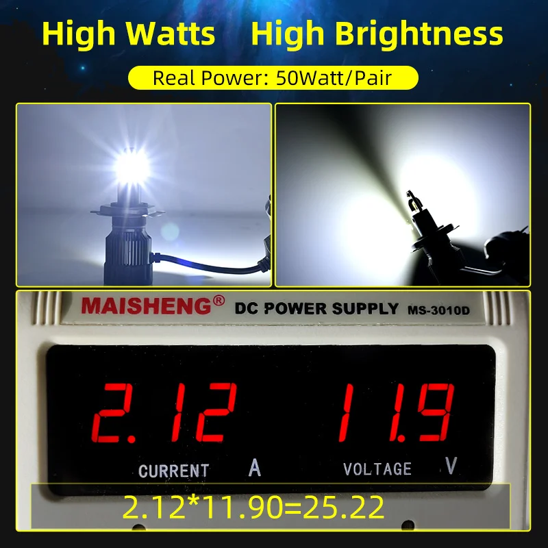 OEM Focos Led for Xenon Lampadas Headlamps H7 Foco Led H4 12000Lm 50W Luces para Autos Np300 Headlight Lamp Mobil Led Light Car