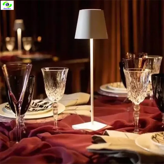 CHANDLER LED Restaurant Hotel Desk Lights Touch Dimming Rechargeable Table Lamps