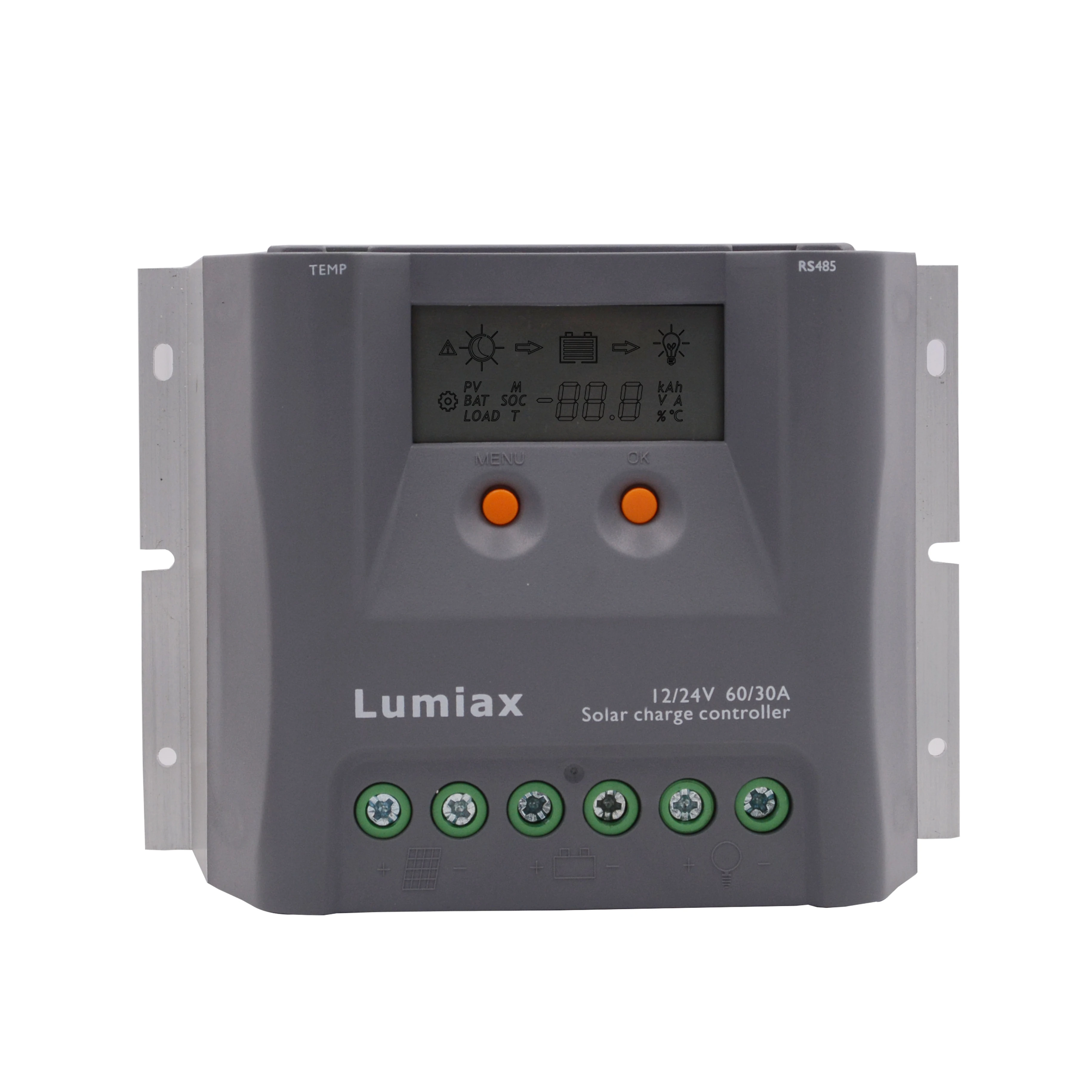 Lumiax 60a 12v 24v battery charger pwm solar charge controller for off grid system  solar charge controller
