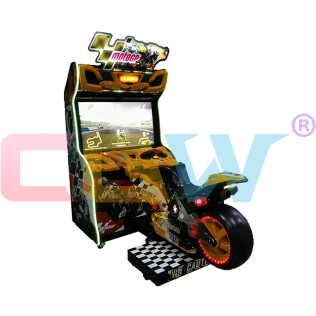 CGW Moto Arcade Game,Racing Moto Game Simulator,Coin Operated Arcade Motorcycle for Kids