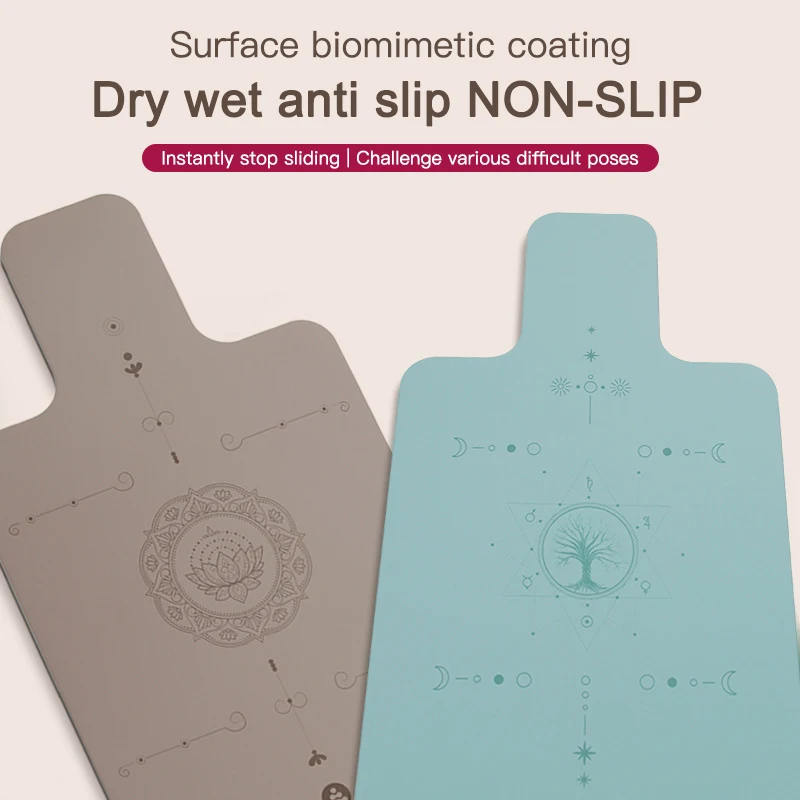 New Microfiber Yoga Mats eco yoga equipment protection core bed carved natural rubber non-slip suede pilates reformer mat