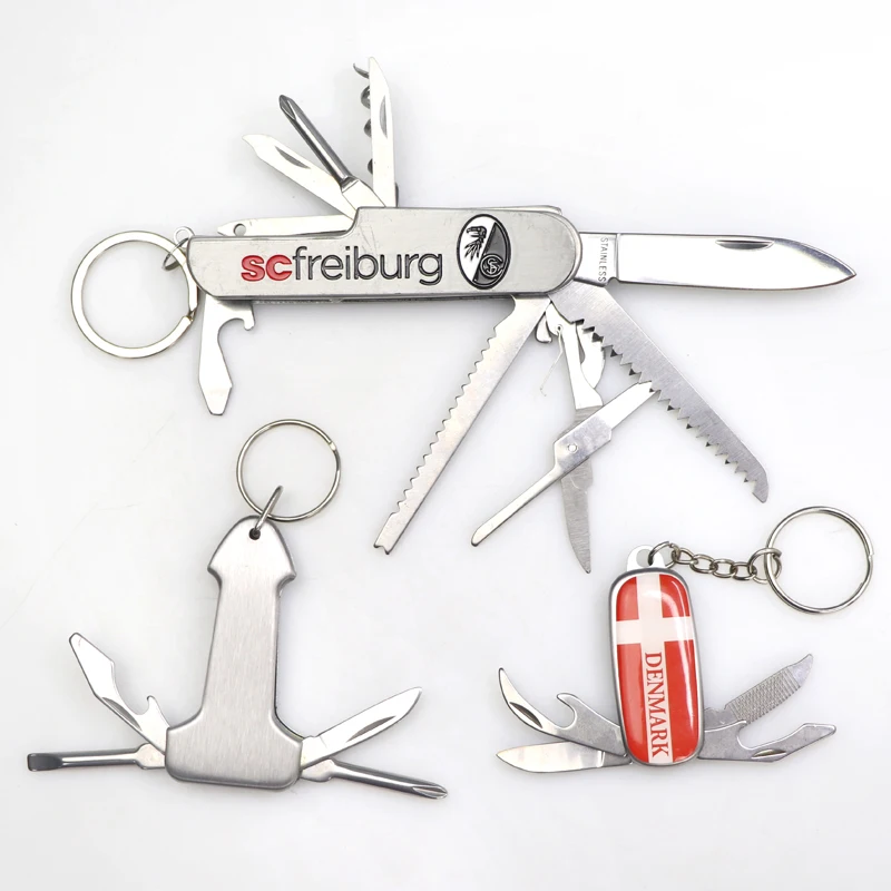 High End Utility Mini Cartoon Keychain Selfdefense Stainless Steel Small Miniature Multi Folding Safety Foldable Knife