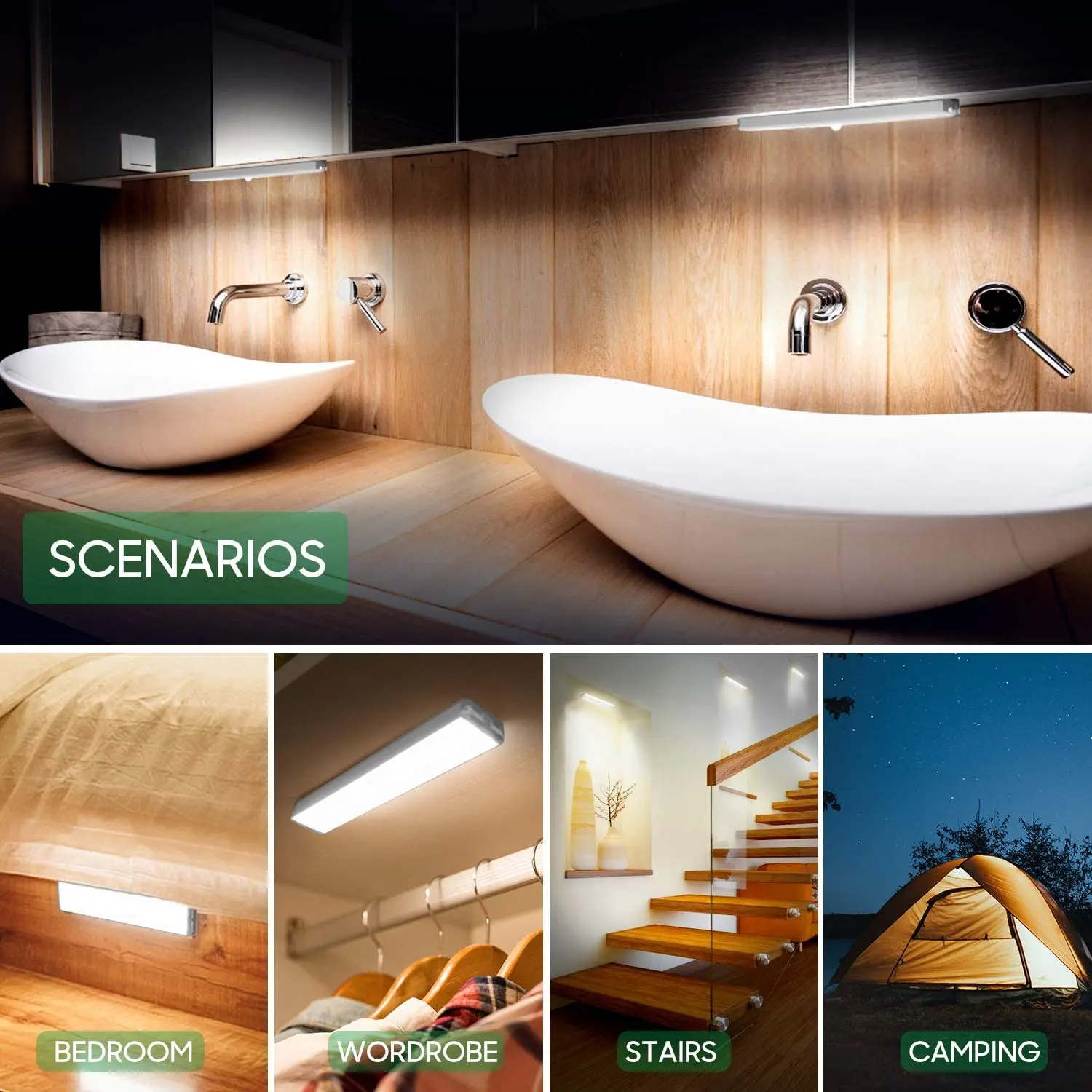 Magnetic led night cabinet toilet with clothes  intertek small indoor under stair pir switch wardrobe motion sensor light