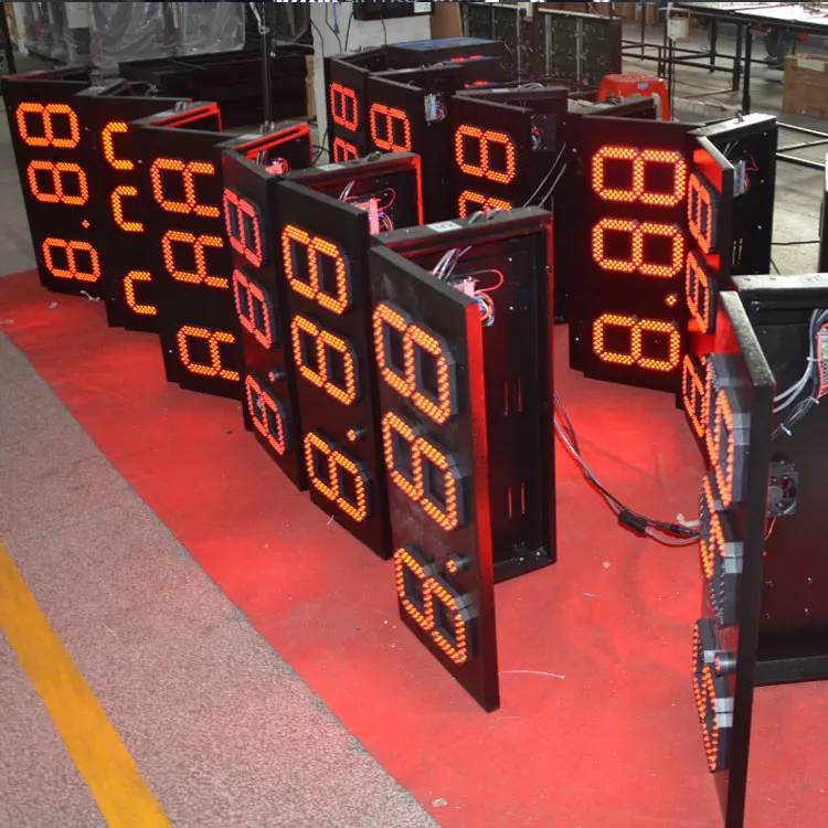 Gas Station Design factory Price Number Signage 5 Digits Gas Price Led Signs Led Numbers Digital Display Boards