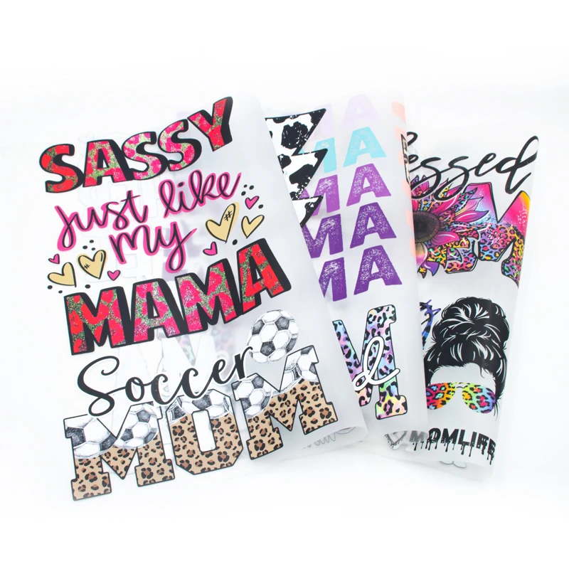 Custom Anime mama DTF Print Heat Transfers Designs Plastisol IRON ON Ready To Press Heat Transfer Sticker Designs For T Shirts