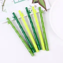 Hot sale 0.5mm needle plastic bamboo shaped gel pen  Cute Plastic Pens with custom logo