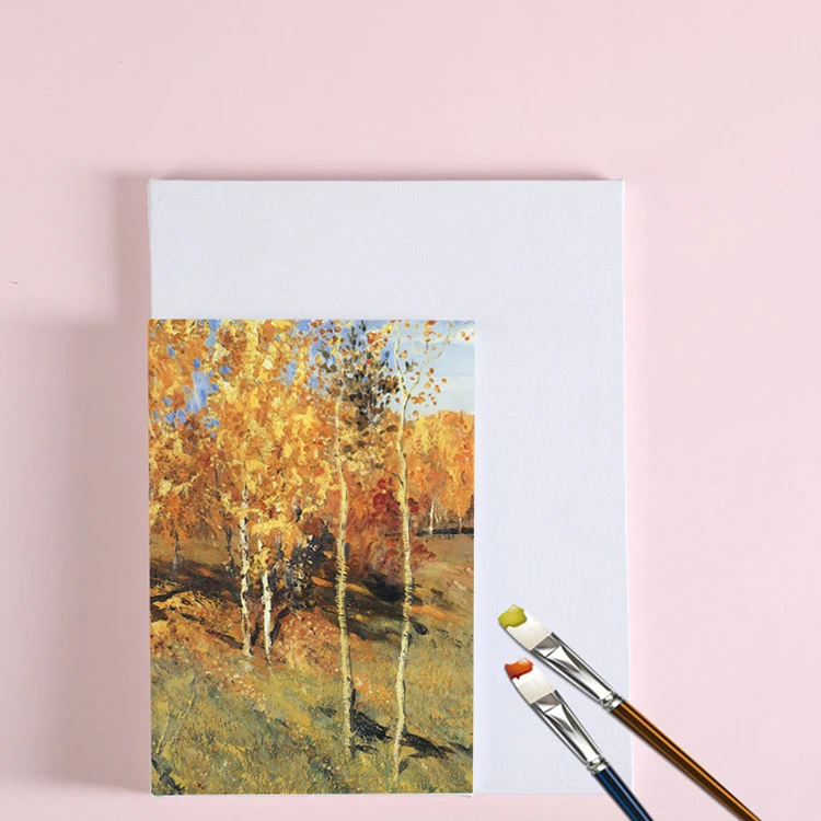 Waterproof Big Size Painting Stretched Canvas Art Canvas with Pine Wood White 100% Cotton & Polyester Material Paint Canvas