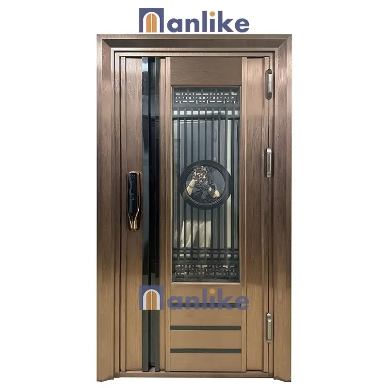 Anlike Metal Security Exterior Apartment Bullet Proof Villa Safety Front 304 Stainless Steel Entrance Armored Door